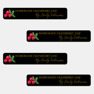 Homemade Cranberry Jam Thin Seal Label