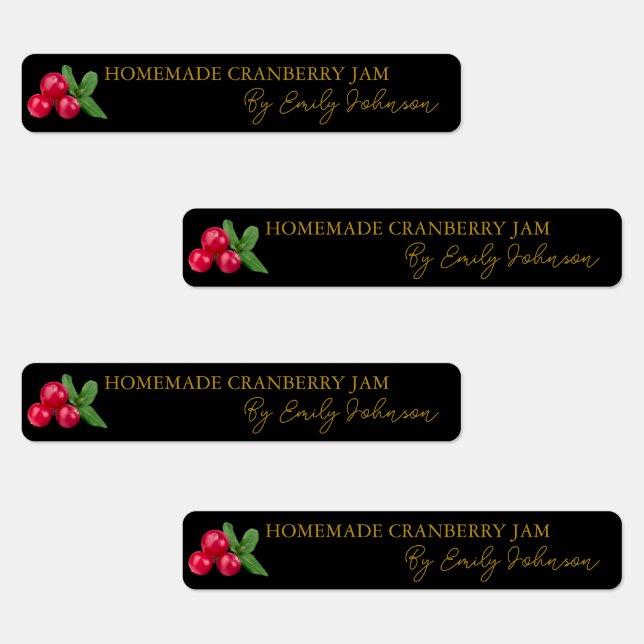 Homemade Cranberry Jam Thin Seal Label (Group)