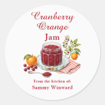 Homemade Cranberry Orange Jam Gift Label