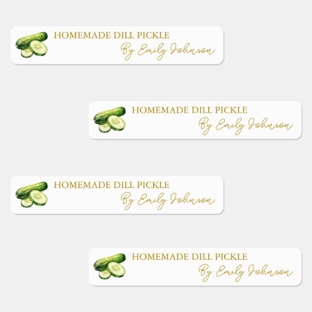 Homemade Cucumber Dill Pickle Thin Label (Group)