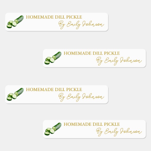Homemade Cucumber Dill Pickle Thin Label (Group)