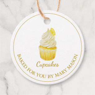 Homemade Cupcakes Favour Tags   White
