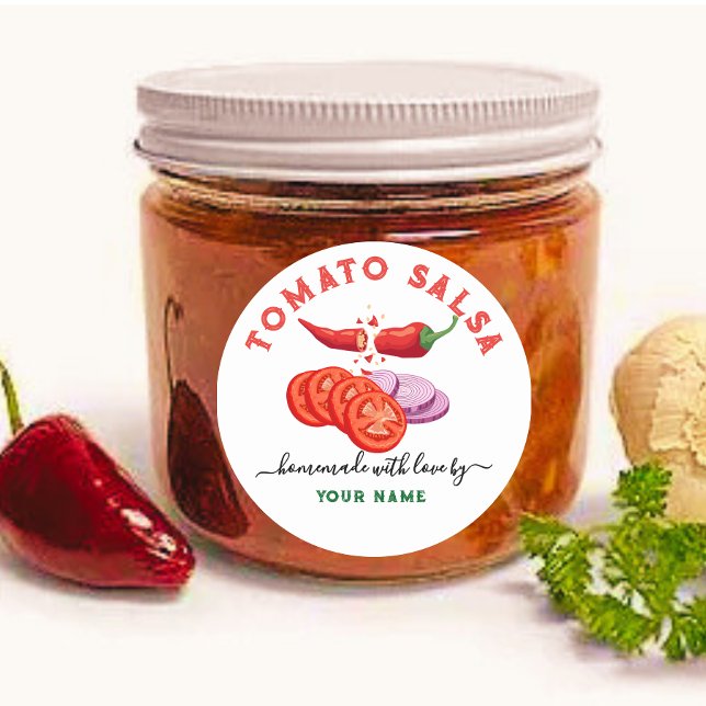Homemade Custom tomato Salsa Label (Creator Uploaded)