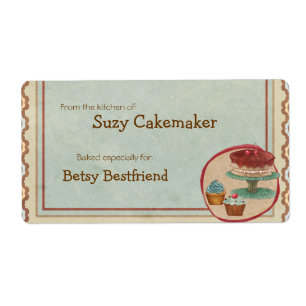 Homemade Dessert Treats Personalised Labels