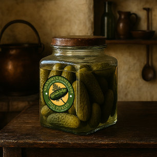 Homemade Dill Pickles Vintage Label Template