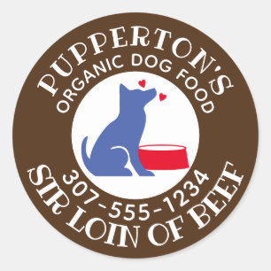 homemade dog treats pet food chef classic round sticker