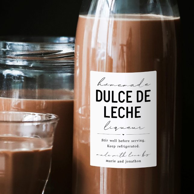 Homemade Dolce de Leche Liqueur Bottle Label (Creator Uploaded)