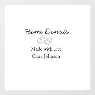 Homemade doughnuts bakery add your text name custo