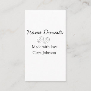 Homemade doughnuts bakery add your text name custo business card