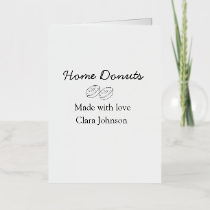Homemade doughnuts bakery add your text name custo foil holiday card