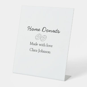 Homemade doughnuts bakery add your text name custo pedestal sign