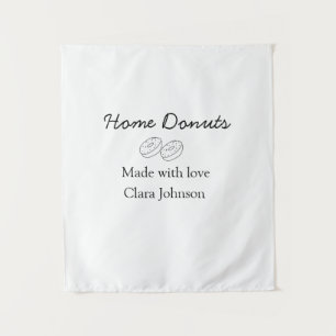 Homemade doughnuts bakery add your text name custo tapestry