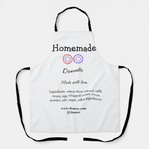 Homemade doughnuts made with love add text website apron