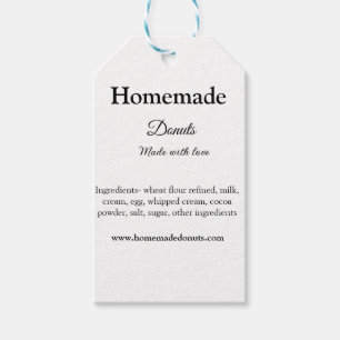 Homemade doughnuts made with love add text website gift tags
