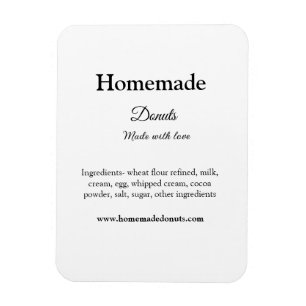 Homemade doughnuts made with love add text website magnet