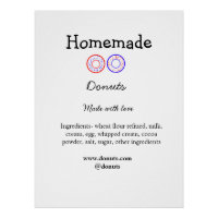 Homemade doughnuts made with love add text website