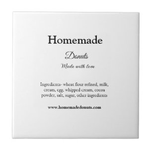 Homemade doughnuts made with love add text website tile