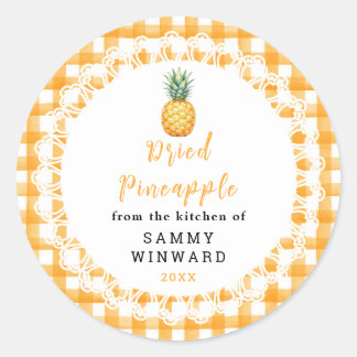 Homemade Dried Pineapple Snack Label
