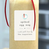 Homemade Eggnog Gift Label - Spiked Spiced Aged