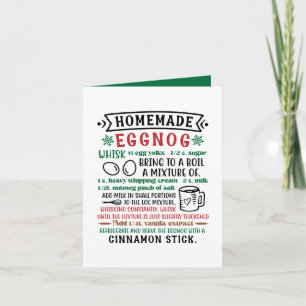 Homemade eggnog recipe customisable holiday card