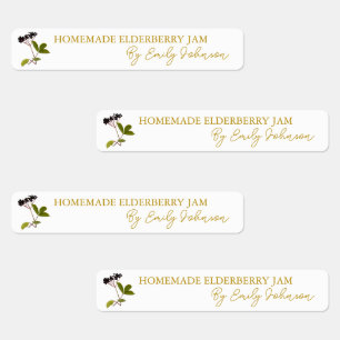 Homemade Elderberry Jam Thin Seal Label
