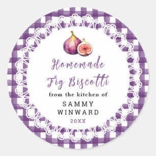 Homemade Fig Biscotti Label