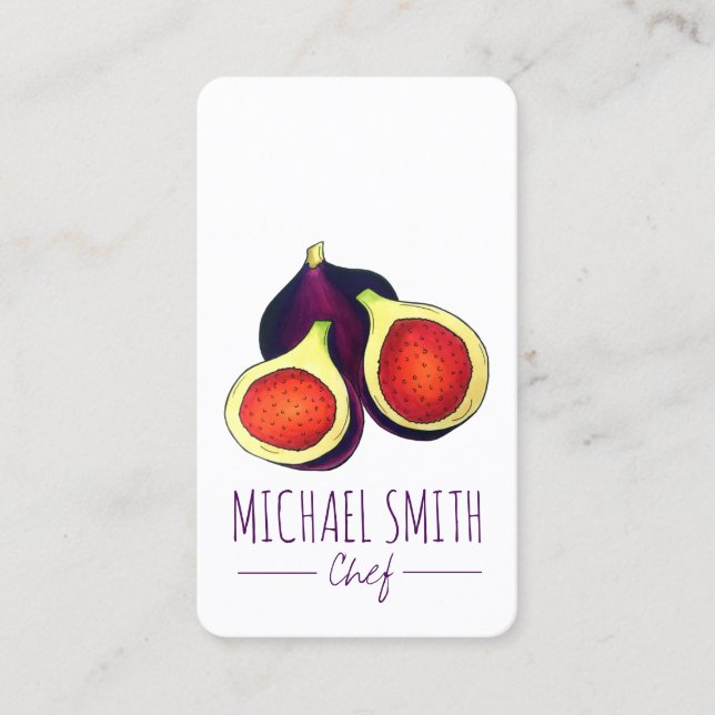 Homemade Fig Jam Jelly Preserves Figs Canned By Business Card (Front)