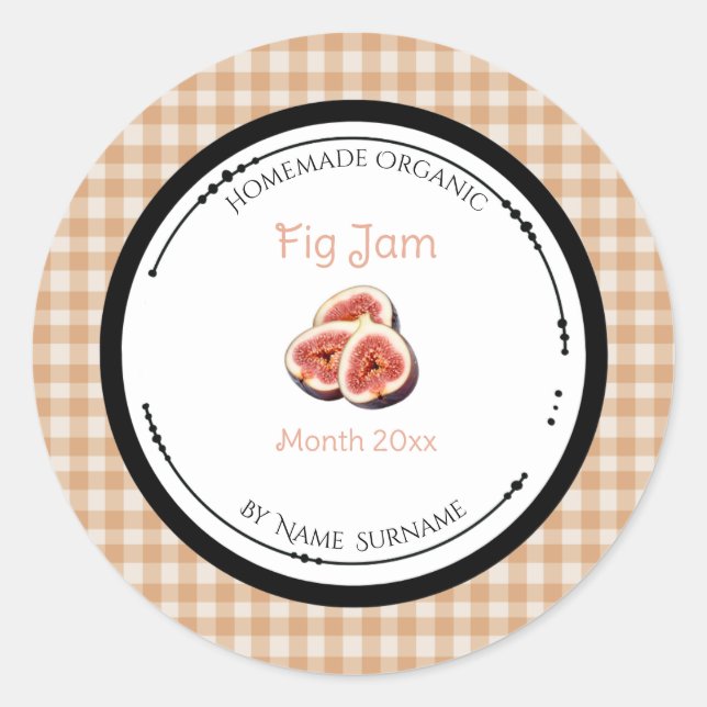 Homemade Fig Jam Label Sticker (Front)