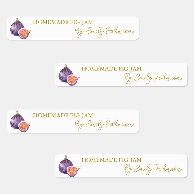 Homemade Fig Jam Thin Label (Group)