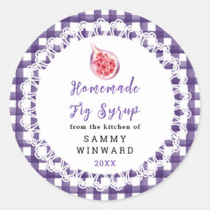 Homemade Fig Syrup Label