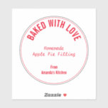 Homemade Food Christmas Custom Gift Party Favour<br><div class="desc">Designed with custom texts which you can edit and customise as you wish! Great to be used as your own food labels or you can use them to label gifts or party favours for friends and family!</div>