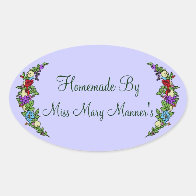 Homemade Food Label Fruit (Front)