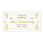 Homemade Food Labels - Baked Goods, Condiments