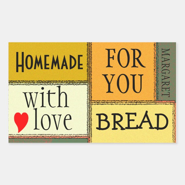 Homemade Food Personalised Rectangular Sticker (Front)