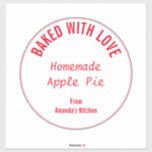 Homemade Food Red White Christmas Gift Party Favou<br><div class="desc">Designed with custom texts which you can edit and customise as you wish! Great to be used as your own food labels or you can use them to label gifts or party favours for friends and family!</div>