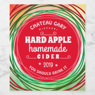 Homemade fruit faux vineyard personalised wine label