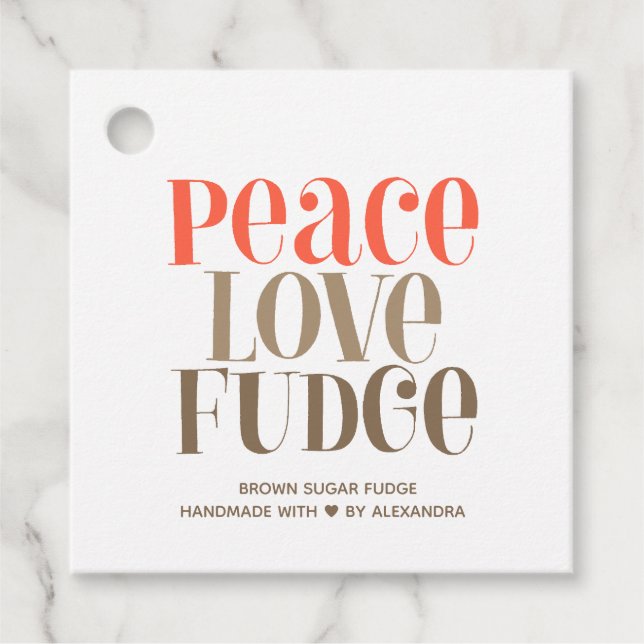 Homemade Fudge Favour Tags (Front)