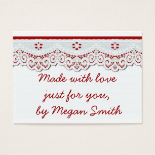 Homemade Gift enclosure tags vintage retro look