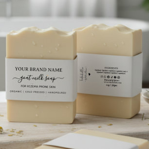 Homemade Goat Soap Belly Band Soap Packaging Invitation Belly Band