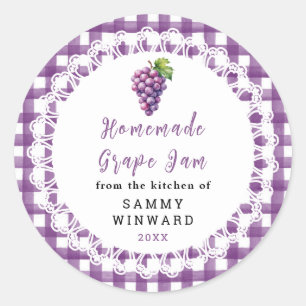 Homemade Grape Jam Jar Label