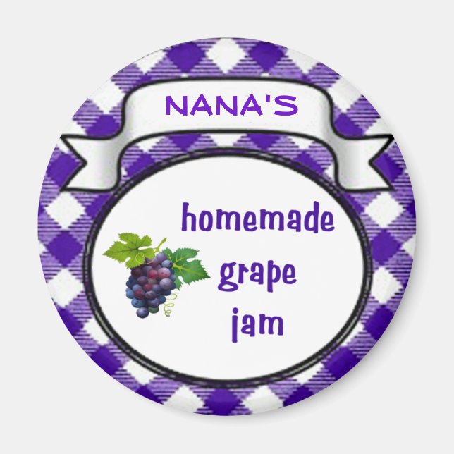 Homemade Grape Jam Magnet (Front)