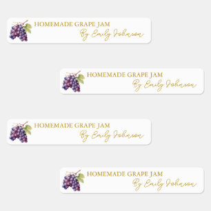 Homemade Grape Jam Thin Label