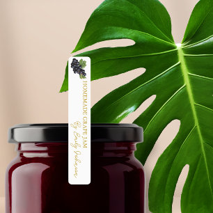Homemade Grape Jam Thin Seal Label