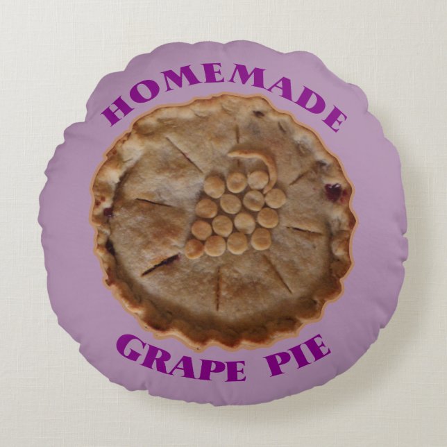 Homemade Grape Pie Round Cushion (Front)