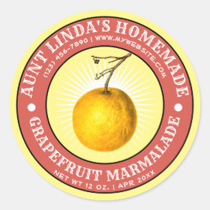 Homemade Grapefruit Marmalade Label Template