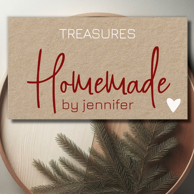 Homemade Handmade Crafts Calligraphy Signature Business Card (Creator Uploaded)