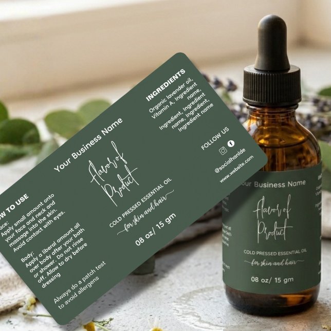 Homemade Herbal 2 oz  Essential Oil Bottle Label (Creator Uploaded)