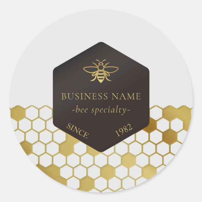 Homemade Honey Bee Honeycomb Product Label (Front)