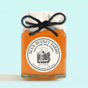 Homemade Honey Beehive Jar Label
