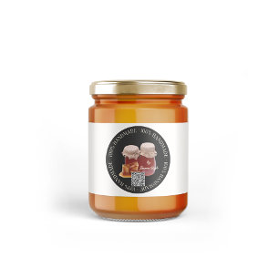 Homemade Honey QR Code Classic Round Sticker